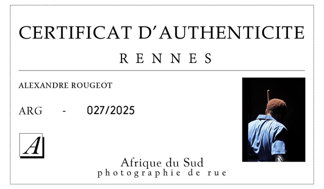 Tirage d'art signé 18cm X 24cm  / photographie FineArt / Afrique du Sud "Le Balai"