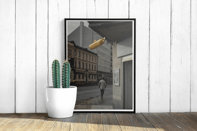 Tirage d'art signé 18cm X 24cm  / photographie FineArt / Stockholm "sous-marin jaune"