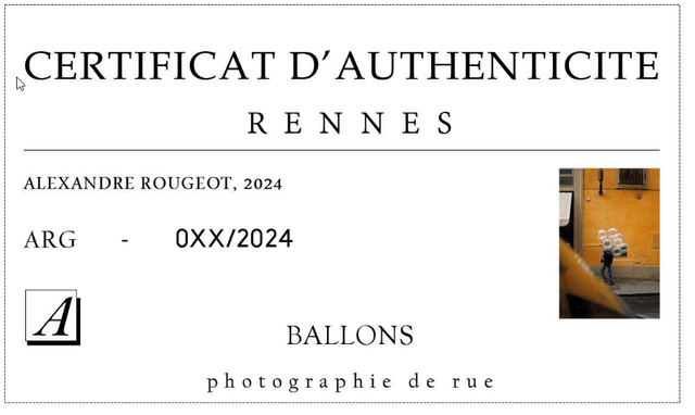 Tirage d'art signé / Ballons de Florence